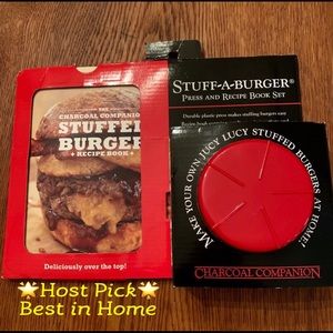 🌟HOST PICK🌟NIB Stuff-a-Burger Press & recipe set